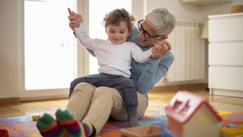 grandmother with grandchild