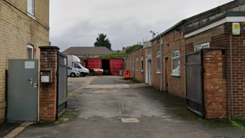 Warehousing situated within a residential street