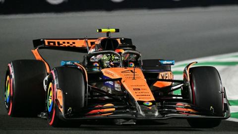 McLaren's Lando Norris during Saudi Arabian Grand Prix second practice