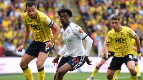 Nathanael Ogbeta in action for Bolton