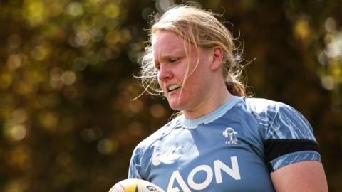 Aoife Wafer in training for Ireland