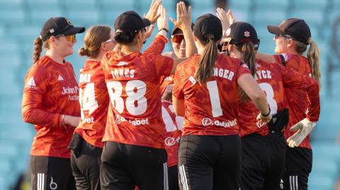 Blaze celebrate taking wicket