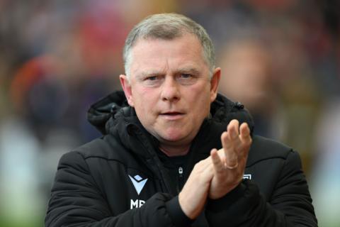 Mark Robins manages Stoke City during the Sky Bet Championship match between Stoke City and Coventry City at the Britannia Stadium in Stoke-on-Trent, England, on November 8, 2025. 