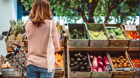 Woman in supermarket
