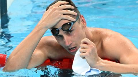 Kristian Gkolomeev in the pool