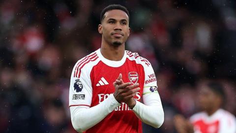 Gabriel playing for Arsenal