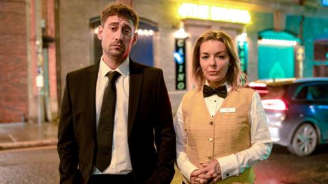 Michael Sorcha and Sheridan Smith in 'The Cage'
