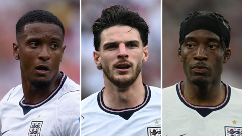 Ezri Konsa, Declan Rice and Noni Madueke