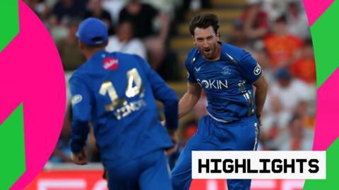 Richard Gleeson after taking a wicket