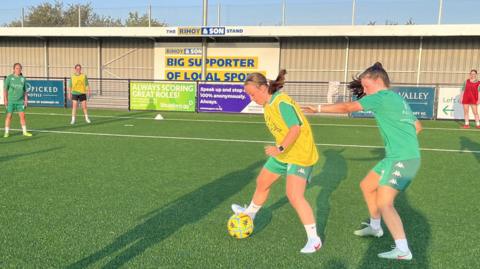 Guernsey FC players training