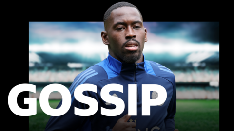 BBC Sport's football gossip graphic and Leicester midfielder Boubakary Soumare