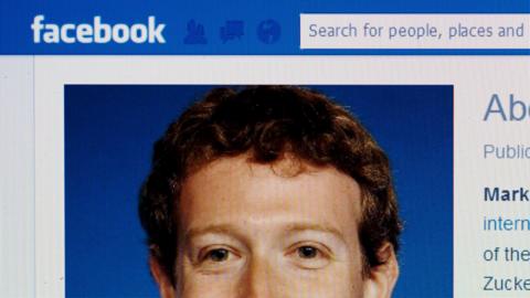 File photo dated 10/12/13 of Mark Zuckerberg's Facebook page as seen by users worldwide on a laptop screen
