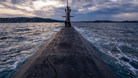 Deck of the nuclear submarine 