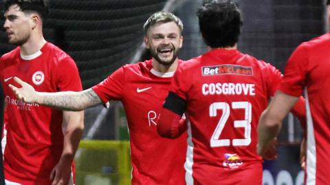 Andy Ryan celebrating
