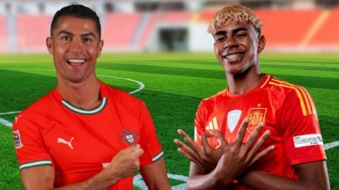 Ronaldo and Lamine Yamal.