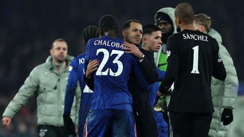Liam Rosenior embraces Trevoh Chalobah