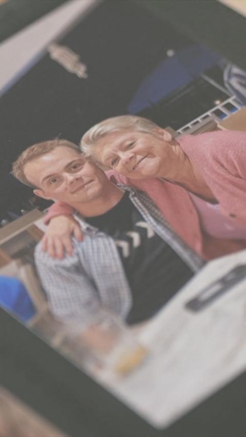 A picture of Cian and his mum Gillian.
