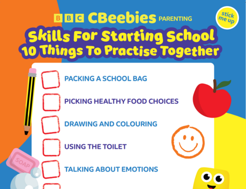 Skills for starting school - 10 things to practise together