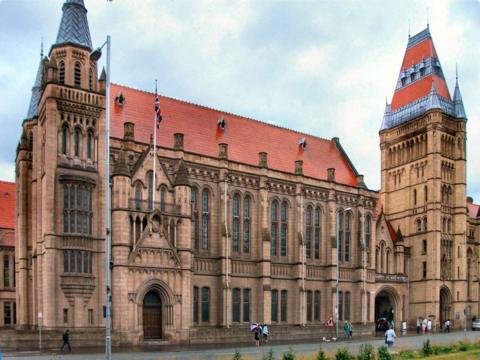 University of Manchester Whitworth Hall on Oxford Road