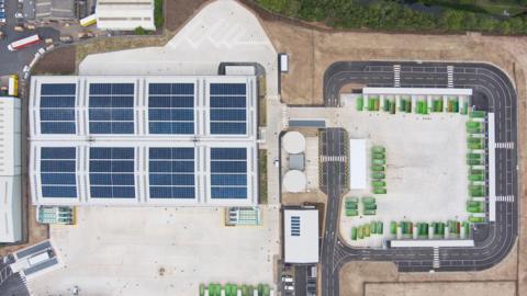 An aerial view of a super tip.