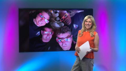 Jenny on the Newsround set