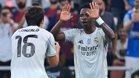 Vinicius Junior celebrates