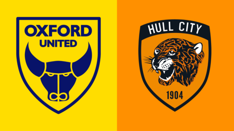 Oxford United and Hull City club badges next to each other