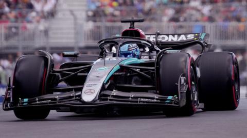 Mercedes' George Russell in Canadian GP qualifying