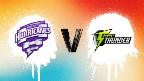 Hobart Hurricanes v Sydney Thunder badge graphic