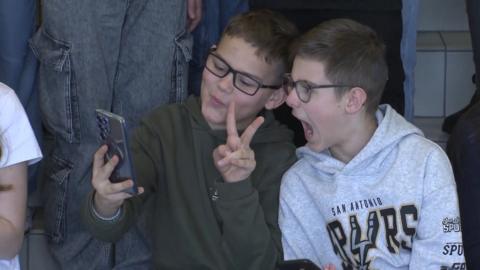 boys taking a selfie