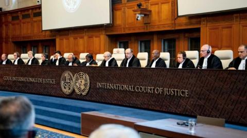 The panel of judges at the International Court of Justice