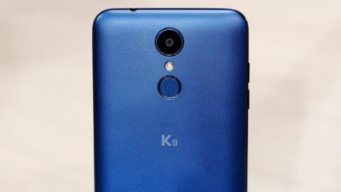 a blue rectangular shaped phone