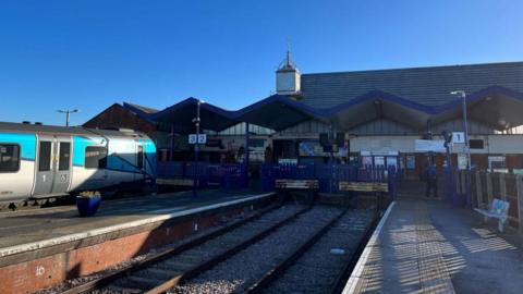 A view of Cleethorpes railway station from one of the platforms