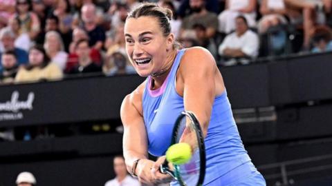 Aryna Sabalenka in action