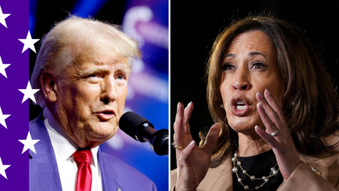 Donald Trump and Kamala Harris