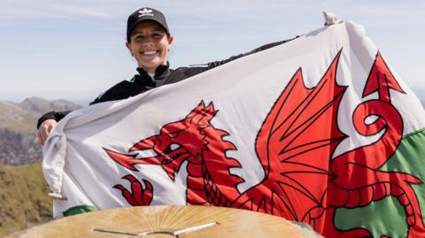 Rhian Wilkinson at Yr Wyddfa