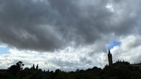 Cloudy sky over city