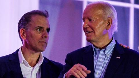 File image of Hunter and Joe Biden