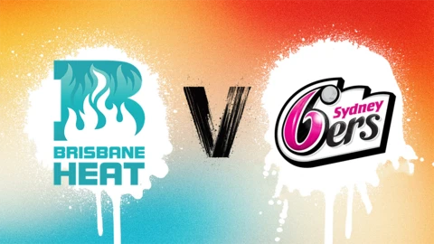 Brisbane Heat v Sydney Sixers badge graphic