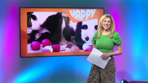Jenny on the Newsround set