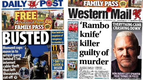 Daily Post and Western Mail front pages