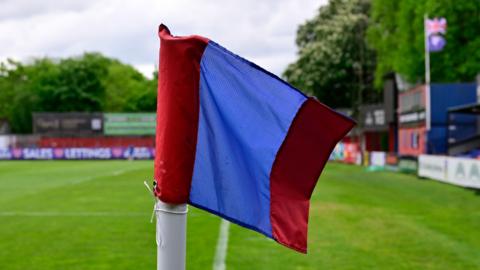 A general view of Aldershot Town's stadium 
