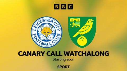 Leicester City badge and Norwich City crest