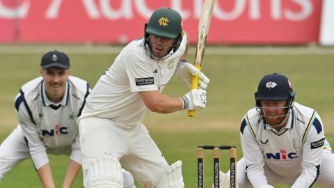 Ben Slater batting for Nottinghamshire against Yorkshire