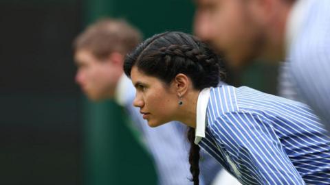 Line judges during Wimbledon in 2024