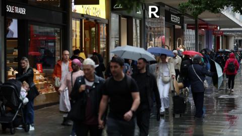 Shoppers on Oxford Street in London