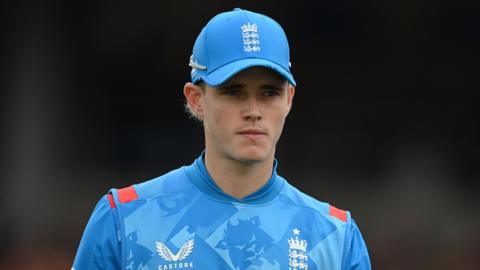 England's Jacob Bethell during ODI against Australia