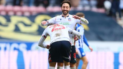Bolton goalscorer Josh Sheehan celebrates