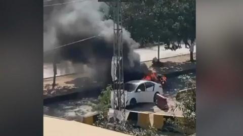 Car on fire