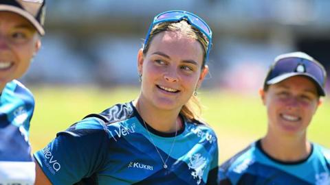 Dani Gibson with her Somerset team-mates